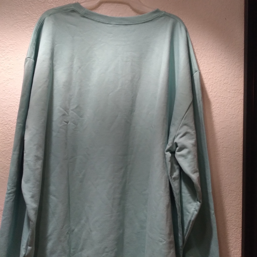 LATINO HERITAGE MONTH NEW NWOT SIZE 1X SWEATSHIRT  COLOR TEAL BLUE GREEN - Picture 4 of 4